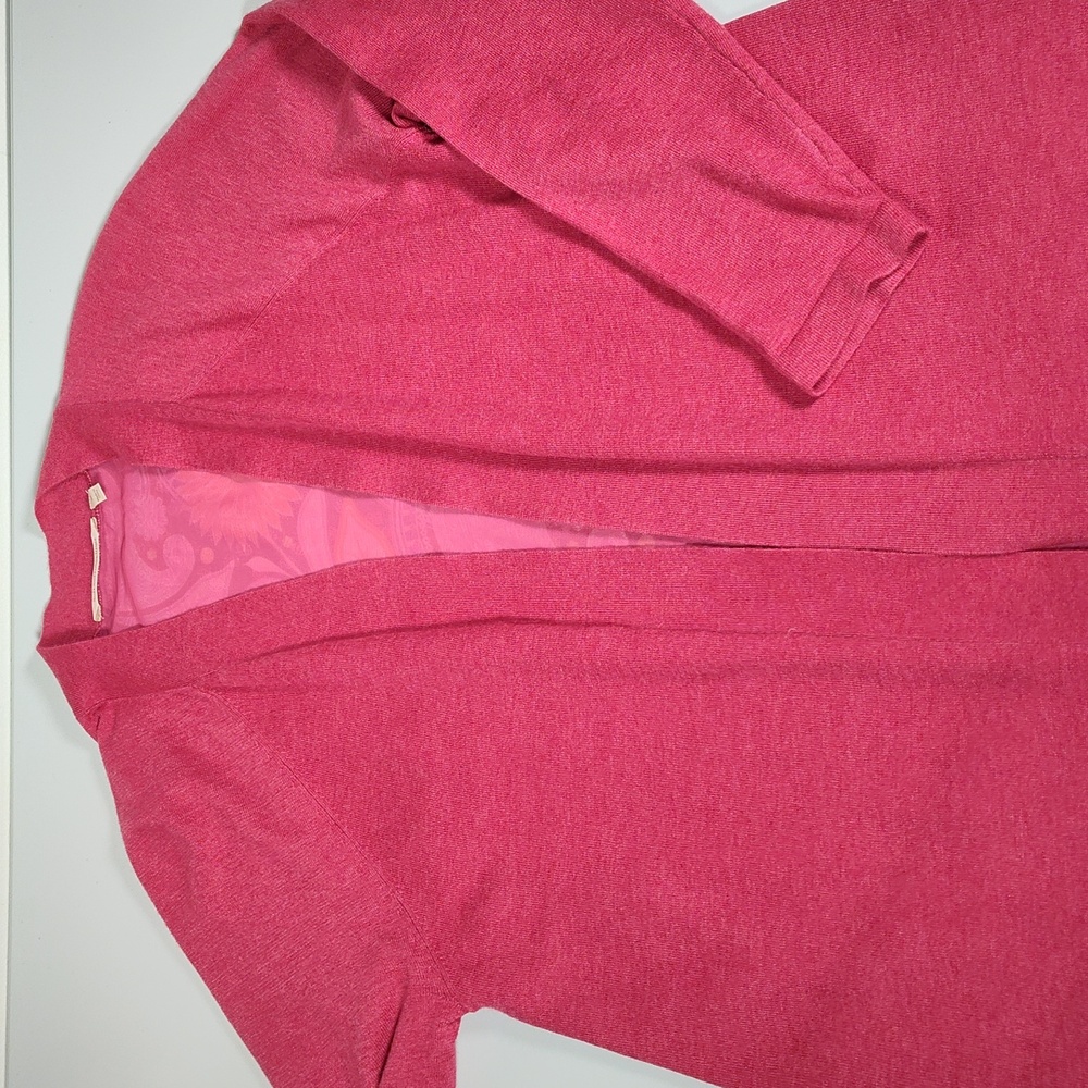 Soft Surroundings Pattern Back Open Front Pink Ca… - image 4